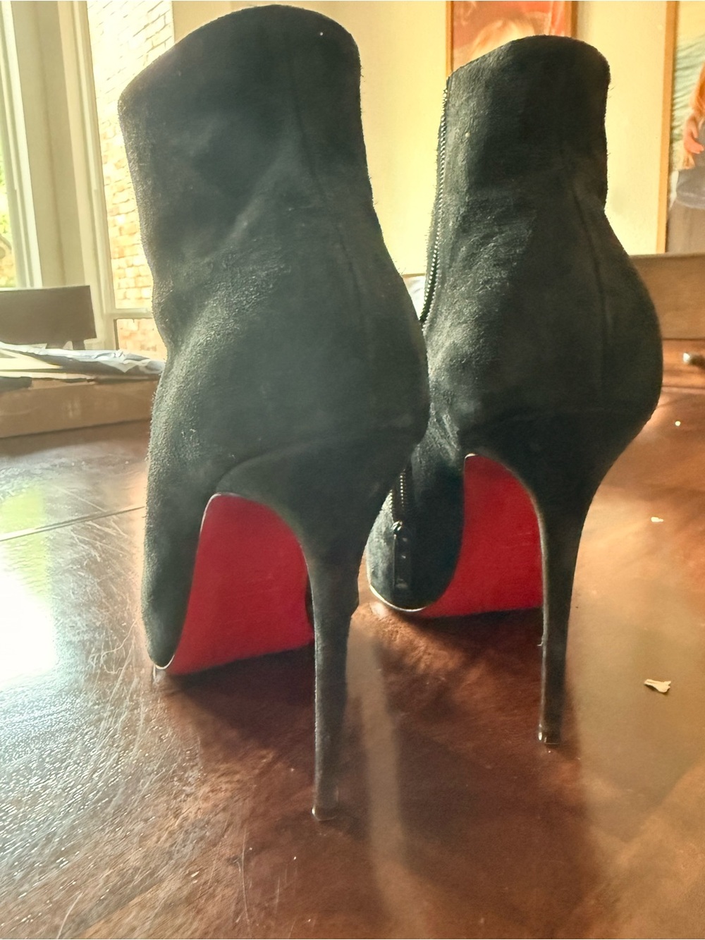 Women’s Black Suede Christian Louboutin booties - Picture 2 of 5